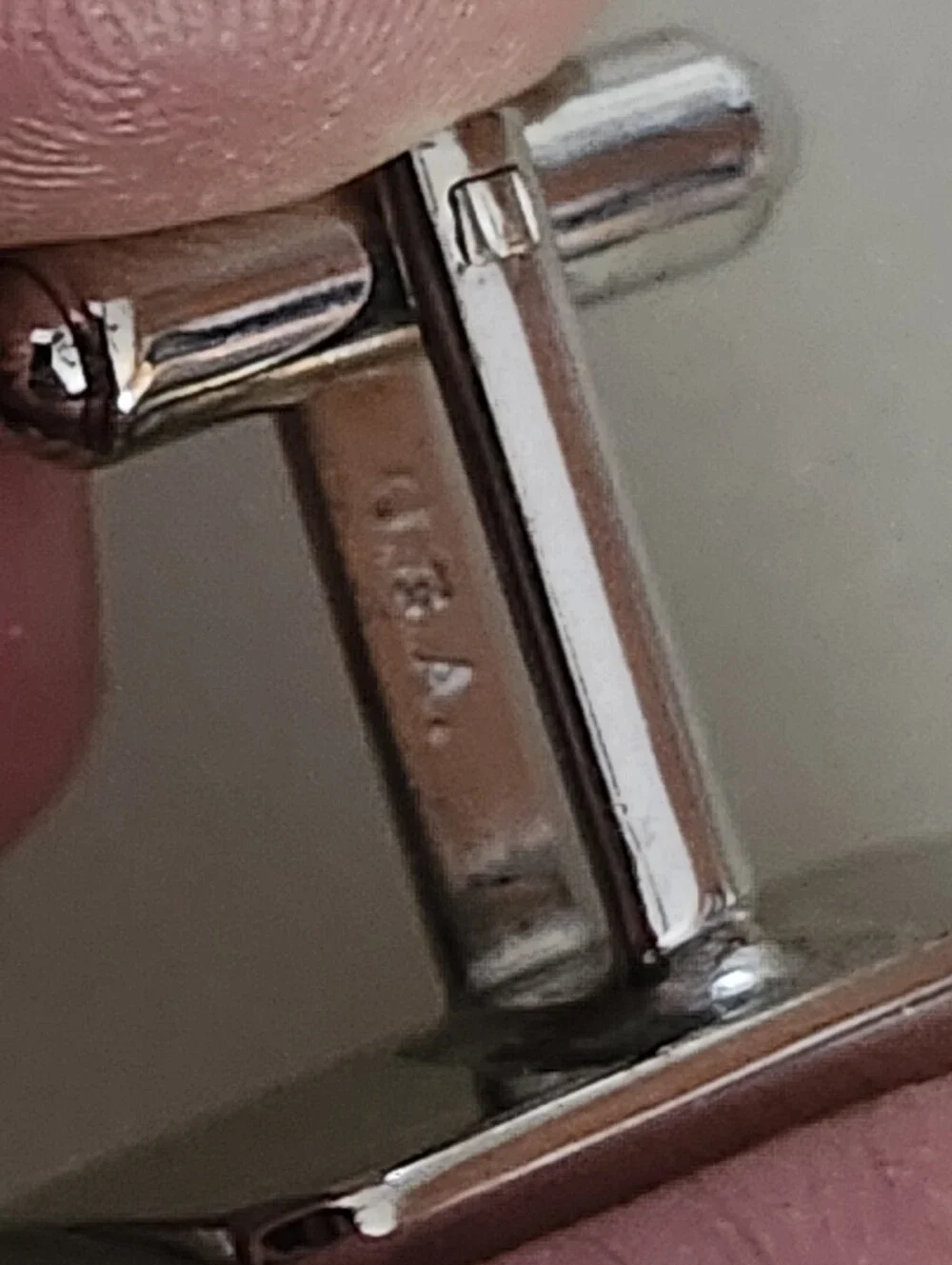 Vtg Hickok Silver Tone Rectangular Check Pattern Cufflinks